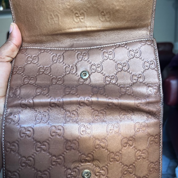 GUCCI Wallet long wallet Brown GG Leather Lovely heart 245723.0959 Authentic - Picture 12 of 16